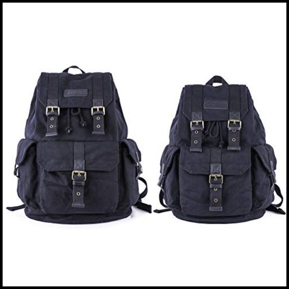 Vintage Canvas Backpack Rucksack Thick Durable Daypack Classic Retro Style main image 7